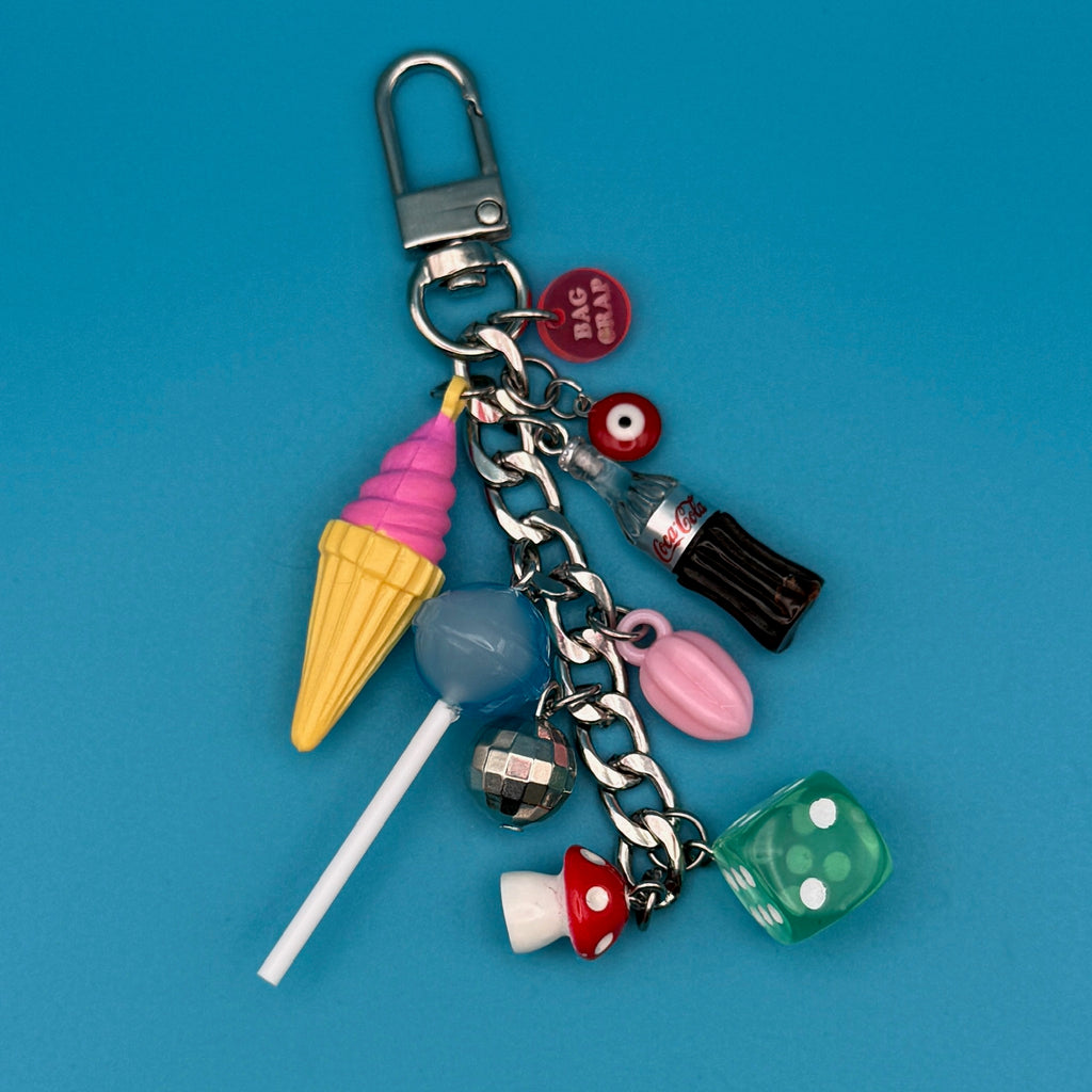Vintage Diet Coke Trinket Bag Charm Chain