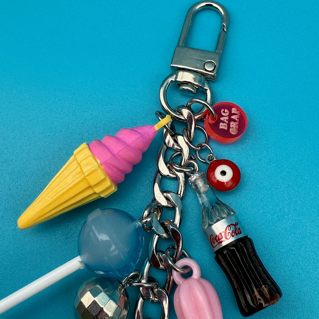 Vintage Diet Coke Trinket Bag Charm Chain
