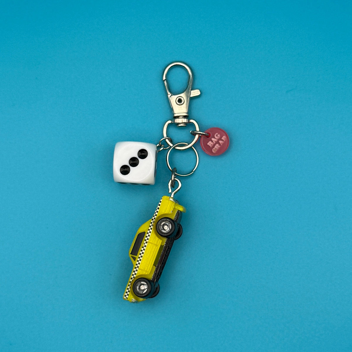 Mini Taxi NYC - vintage bag charm chains silver nostalgia vintage y2k vintage keychain vintage charms for bag nostalgia vintage keychains y2k collectible - Bag Crap