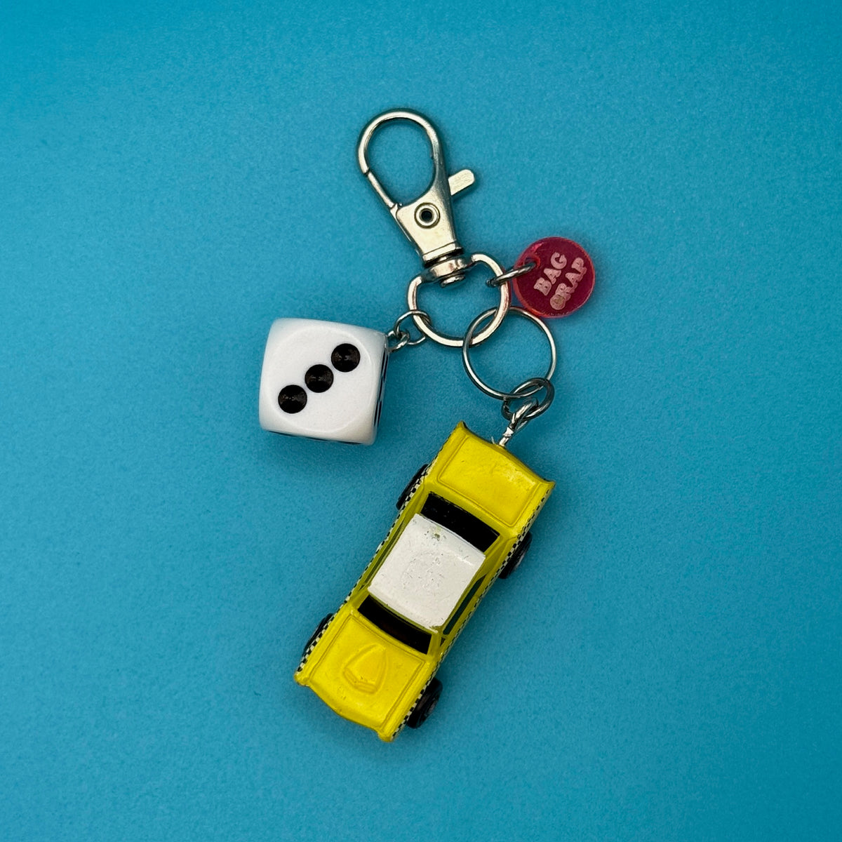 Mini Taxi NYC - vintage bag charm chains silver nostalgia vintage y2k vintage keychain vintage charms for bag nostalgia vintage keychains y2k collectible - Bag Crap