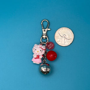 Mini Hello Kitty  Chain - vintage bag charm chains silver nostalgia vintage y2k vintage keychain vintage charms for bag nostalgia vintage keychains y2k collectible - Bag Crap
