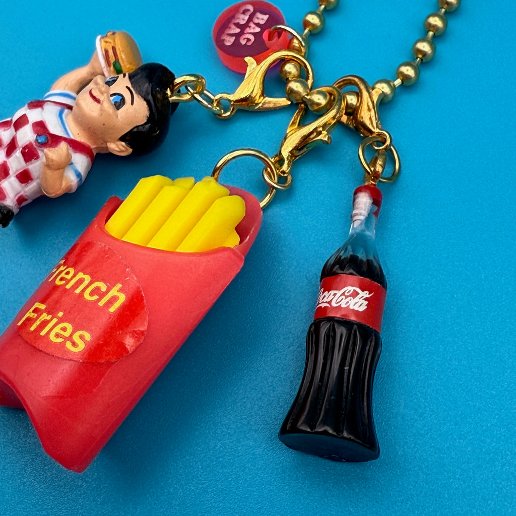 Vintage Big Boy & Coke Brass Charm Chain