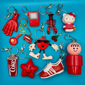 1980s-  s &   s: Red Collection - hello kitty sanrio japan kawaii rare vintage keychain vintage charms for bag nostalgia vintage keychains y2k collectible - Bag Crap