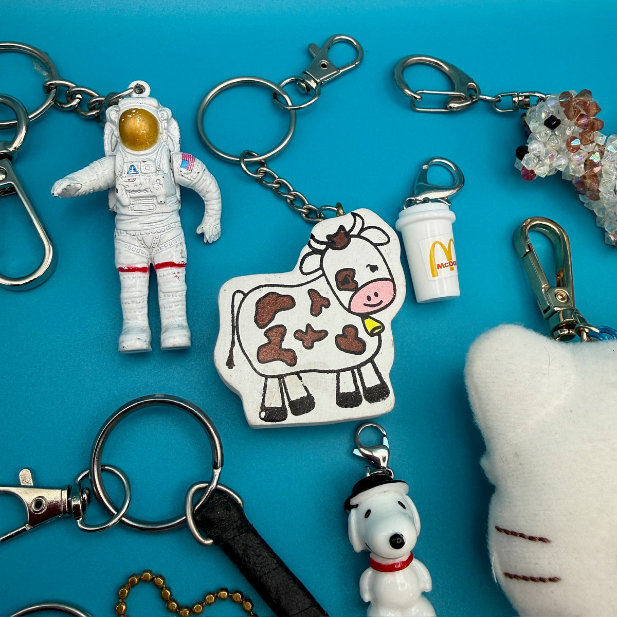 1960s-  s &   s: White Collection - snoopy rar peanuts vintage keychain vintage charms for bag nostalgia vintage keychains y2k collectible - Bag Crap
