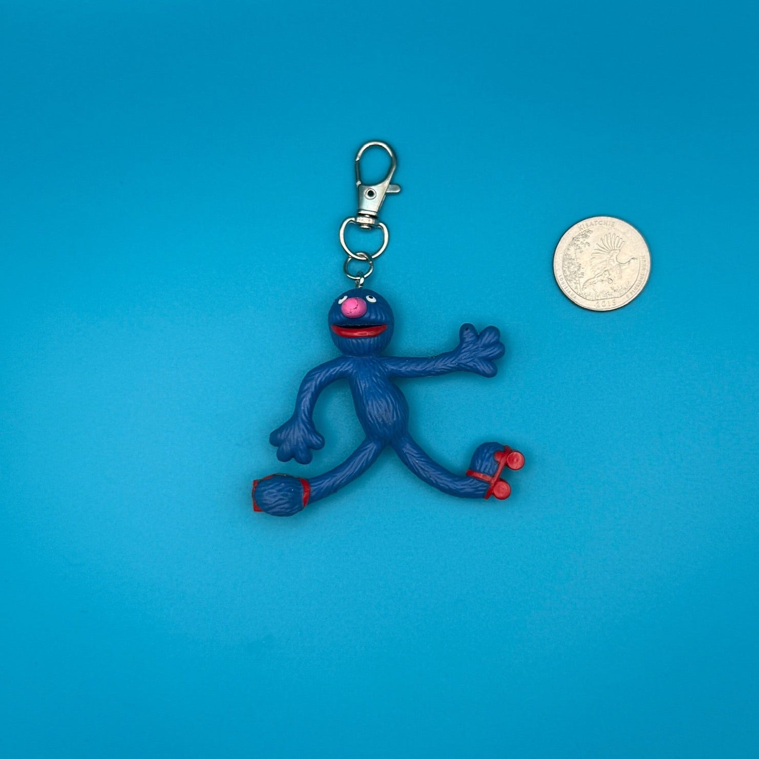 1960s-  s &   s: Blue Collection -  vintage keychain vintage charms for bag nostalgia vintage keychains y2k collectible - Bag Crap
