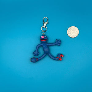 1960s-  s &   s: Blue Collection -  vintage keychain vintage charms for bag nostalgia vintage keychains y2k collectible - Bag Crap