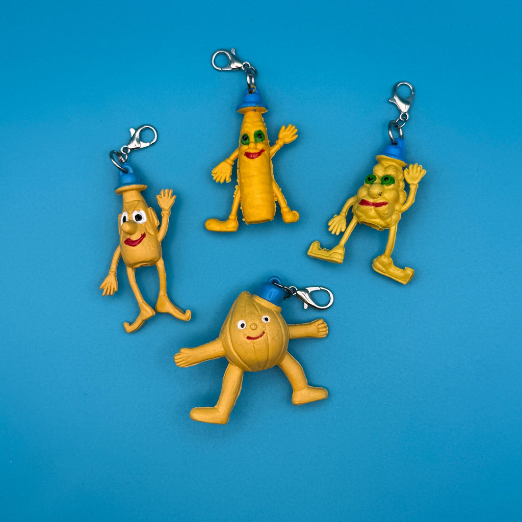 Vintage 80s Munch Bunch Mini Bag Charms: Yellow