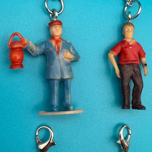 Mini Toy People Trinket s -  vintage keychain vintage charms for bag nostalgia vintage keychains y2k collectible - Bag Crap