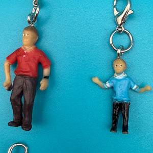 Mini Toy People Trinket s -  vintage keychain vintage charms for bag nostalgia vintage keychains y2k collectible - Bag Crap