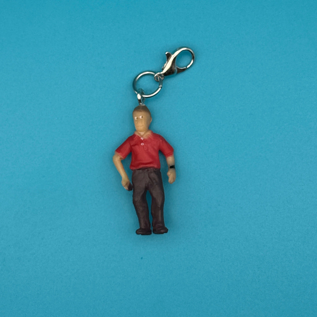 Vintage Miniature People Trinket Charms - Curious Man