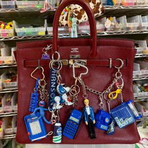 1960s-  s &   s: Blue Collection -  vintage keychain vintage charms for bag nostalgia vintage keychains y2k collectible - Bag Crap