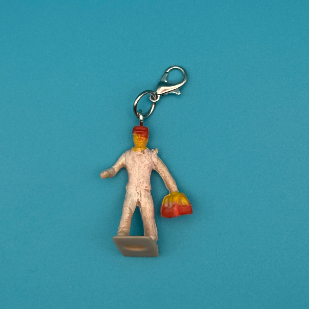 Vintage Miniature People Trinket Charms - Delivery Boy