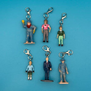 Mini Toy People Trinket s -  vintage keychain vintage charms for bag nostalgia vintage keychains y2k collectible - Bag Crap