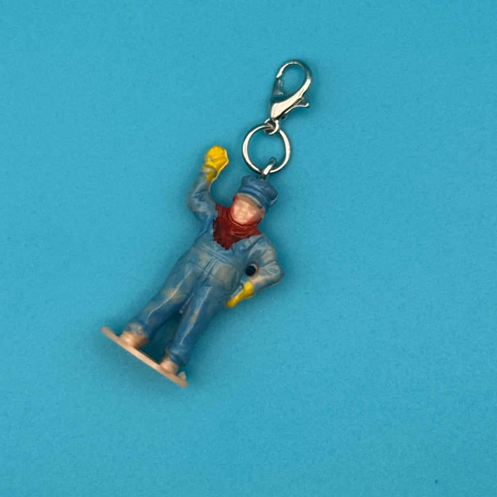 Vintage Miniature People Trinket Charms - Train Conductor