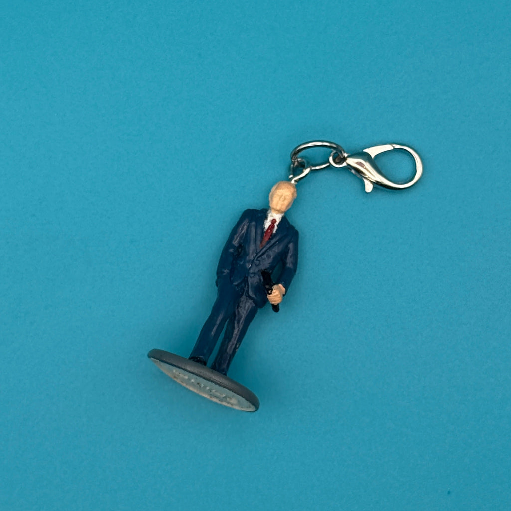 Vintage Miniature People Trinket Charms - Man in Suit