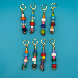 Stacked Colorful Glass Bead Trinket s -  vintage keychain vintage charms for bag nostalgia vintage keychains y2k collectible - Bag Crap