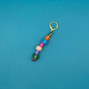 Stacked Colorful Glass Bead Trinket s -  vintage keychain vintage charms for bag nostalgia vintage keychains y2k collectible - Bag Crap