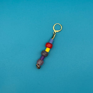 Stacked Colorful Glass Bead Trinket s -  vintage keychain vintage charms for bag nostalgia vintage keychains y2k collectible - Bag Crap
