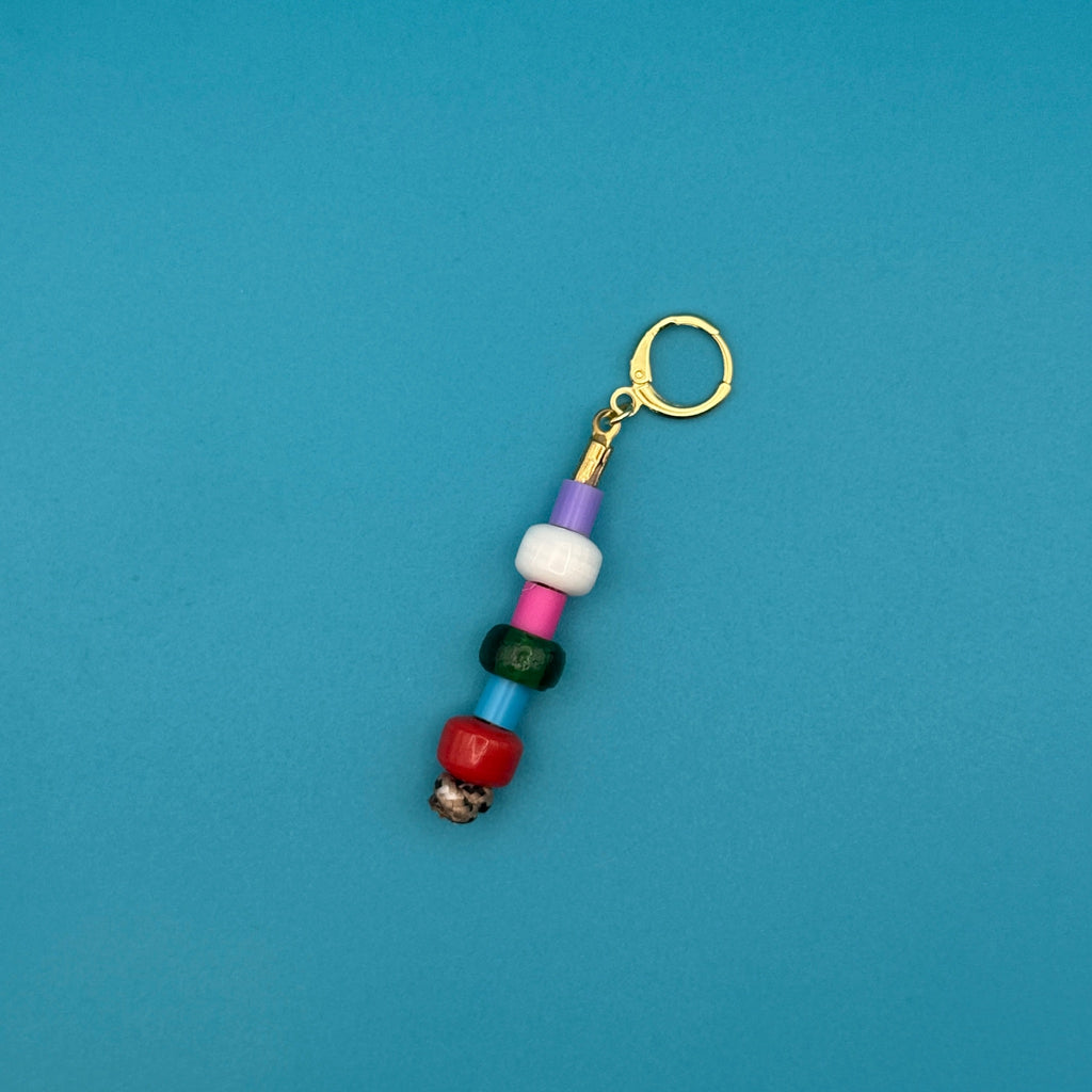 Stacked Colorful Glass Bead Trinket Charms