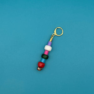 Stacked Colorful Glass Bead Trinket s -  vintage keychain vintage charms for bag nostalgia vintage keychains y2k collectible - Bag Crap