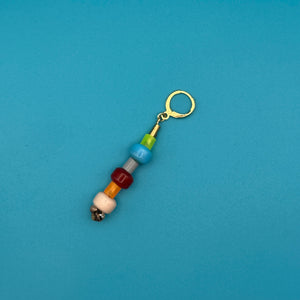 Stacked Colorful Glass Bead Trinket s -  vintage keychain vintage charms for bag nostalgia vintage keychains y2k collectible - Bag Crap