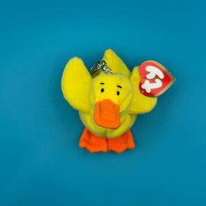 RARE  Teenie Beanie Baby 'Quaks' Duck -  vintage keychain vintage charms for bag nostalgia vintage keychains y2k collectible - Bag Crap