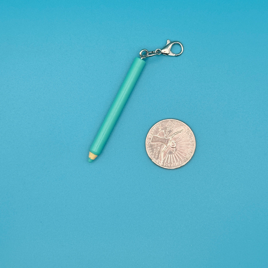 Mini School Supplies Silver Trinket Bag Charms