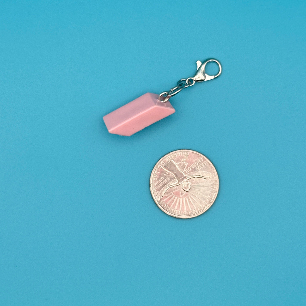 Mini School Supplies Silver Trinket Bag Charms