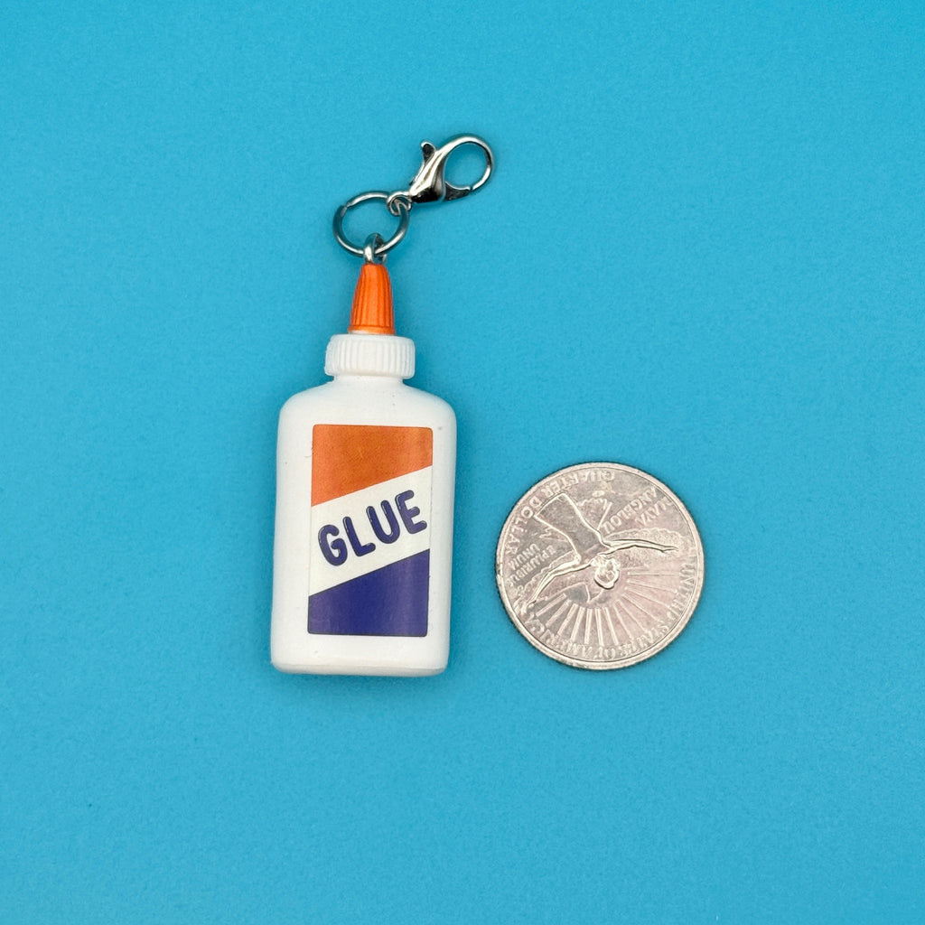 Mini School Supplies Silver Trinket Bag Charms