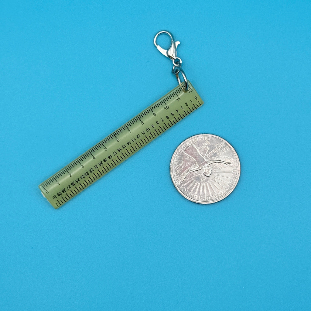 Mini School Supplies Silver Trinket Bag Charms