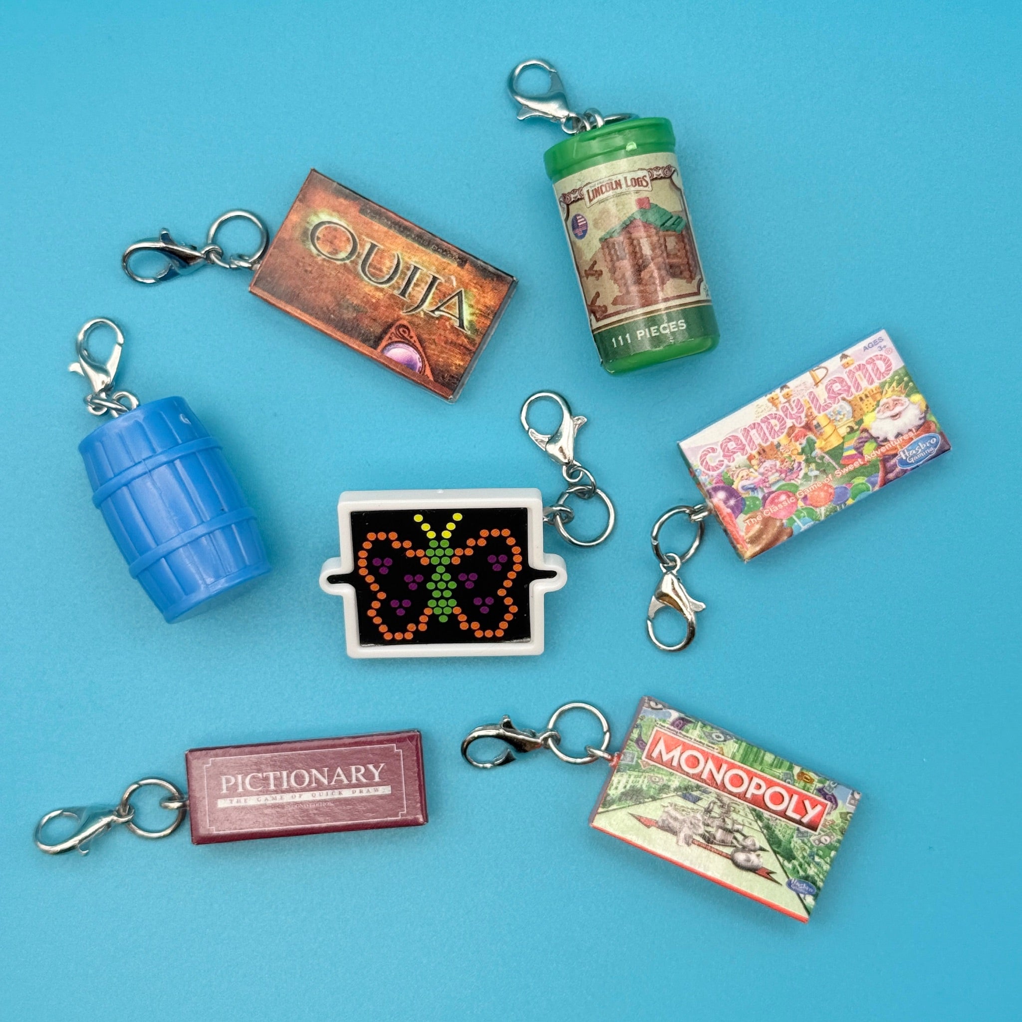 Retro Board Game Miniature Trinket  s -  vintage keychain vintage charms for bag nostalgia vintage keychains y2k collectible - Bag Crap