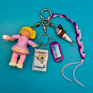 One-of-One 1980's     Pack — Cabe Patch Doll, Powerpuff Girls - vintage bag charm packs nostalgia vintage y2k vintage keychain vintage charms for bag nostalgia vintage keychains y2k collectible - Bag Crap