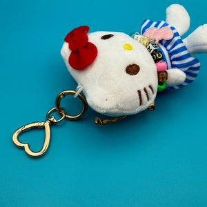 4' Hello Kitty Plush   with  Trinket Necklace - hello kitty sanrio japan kawaii rare vintage keychain vintage charms for bag nostalgia vintage keychains y2k collectible - Bag Crap