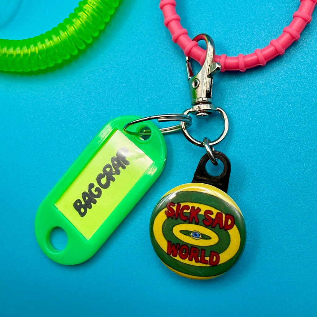 One-of-One Vintage Y2K Keychain Bag Charm Pack — Leprechaun Snoopy, Daria
