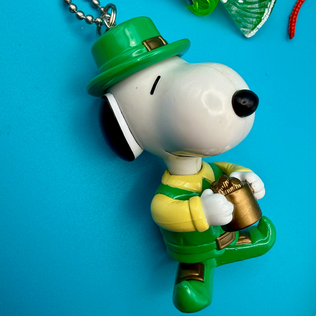 One-of-One Vintage Y2K Keychain Bag Charm Pack — Leprechaun Snoopy, Daria