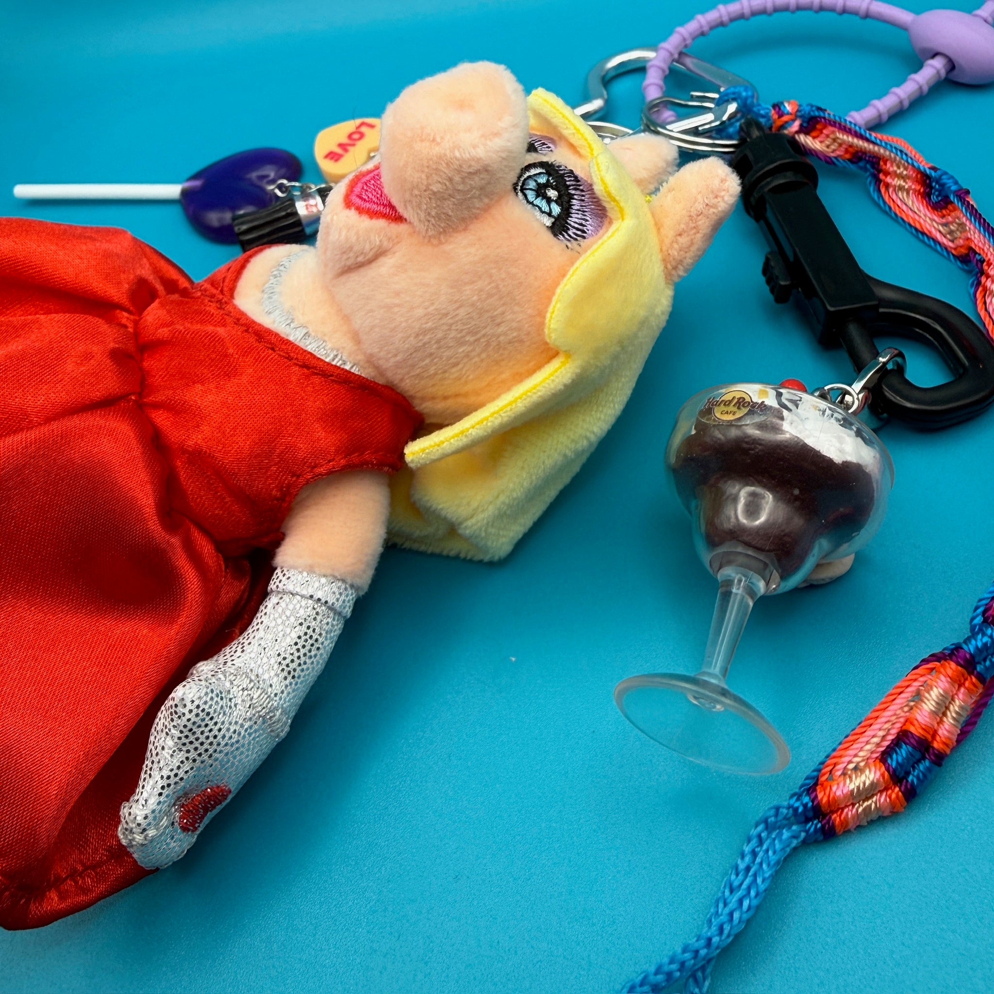 One-of-One Nostalgic    Pack — Miss Piggy, Diet Coke, Ice Cream - vintage bag charm packs nostalgia vintage y2k vintage keychain vintage charms for bag nostalgia vintage keychains y2k collectible - Bag Crap
