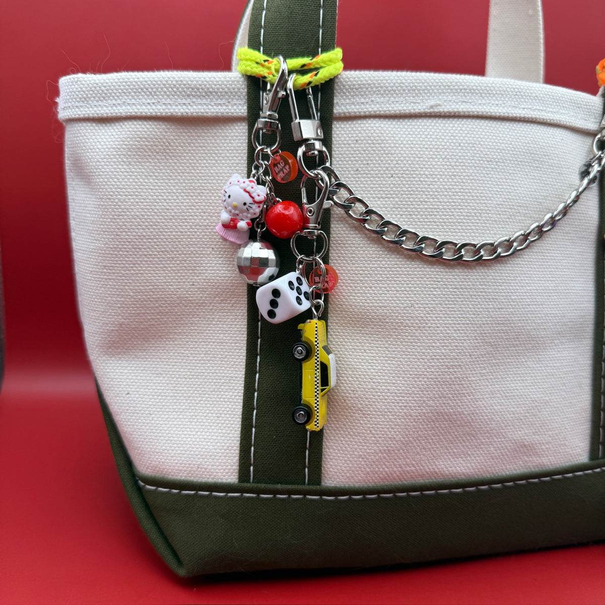 Mini Taxi NYC - vintage bag charm chains silver nostalgia vintage y2k vintage keychain vintage charms for bag nostalgia vintage keychains y2k collectible - Bag Crap