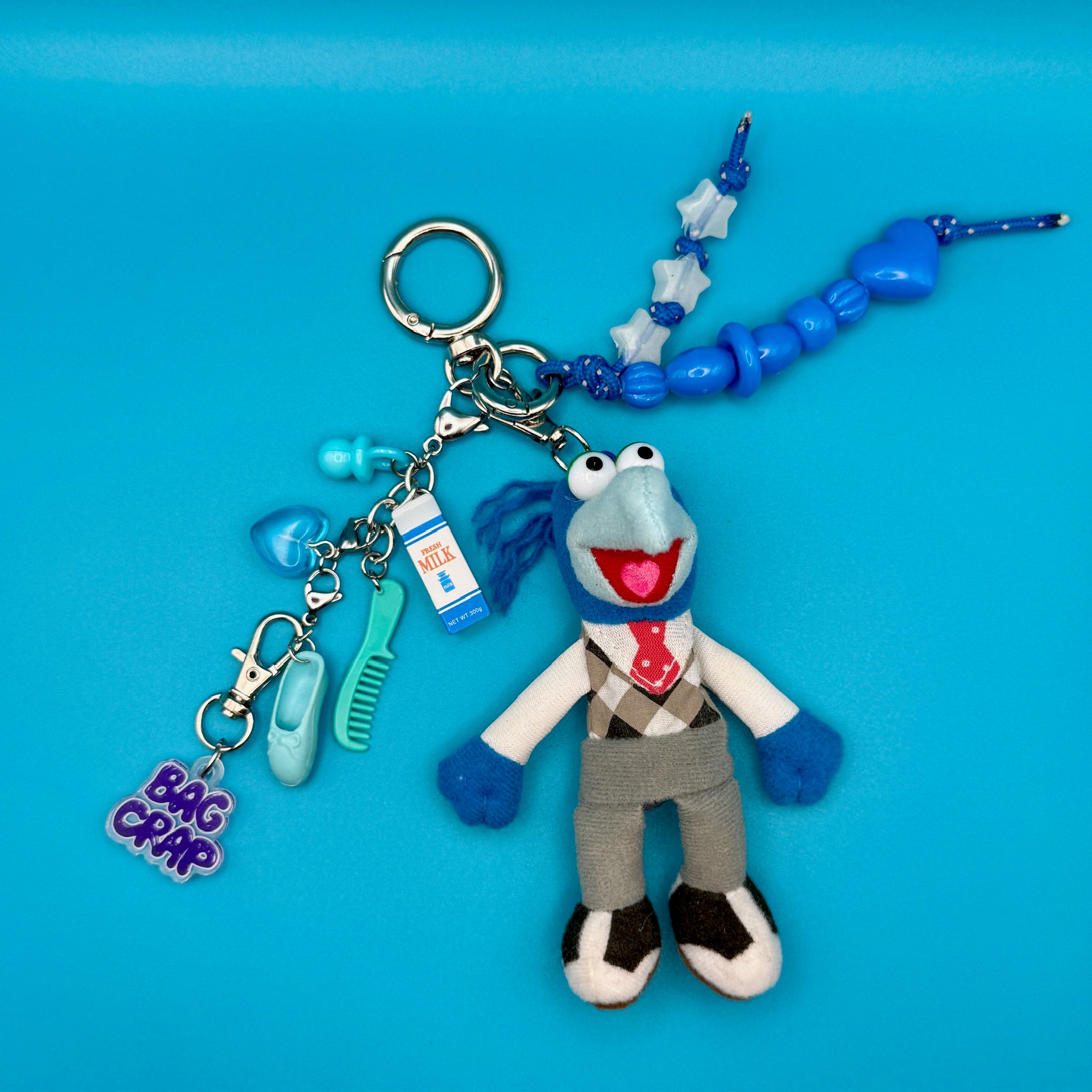 One-of-One      Pack — Gonzo, Blue - vintage bag charm packs nostalgia vintage y2k vintage keychain vintage charms for bag nostalgia vintage keychains y2k collectible - Bag Crap