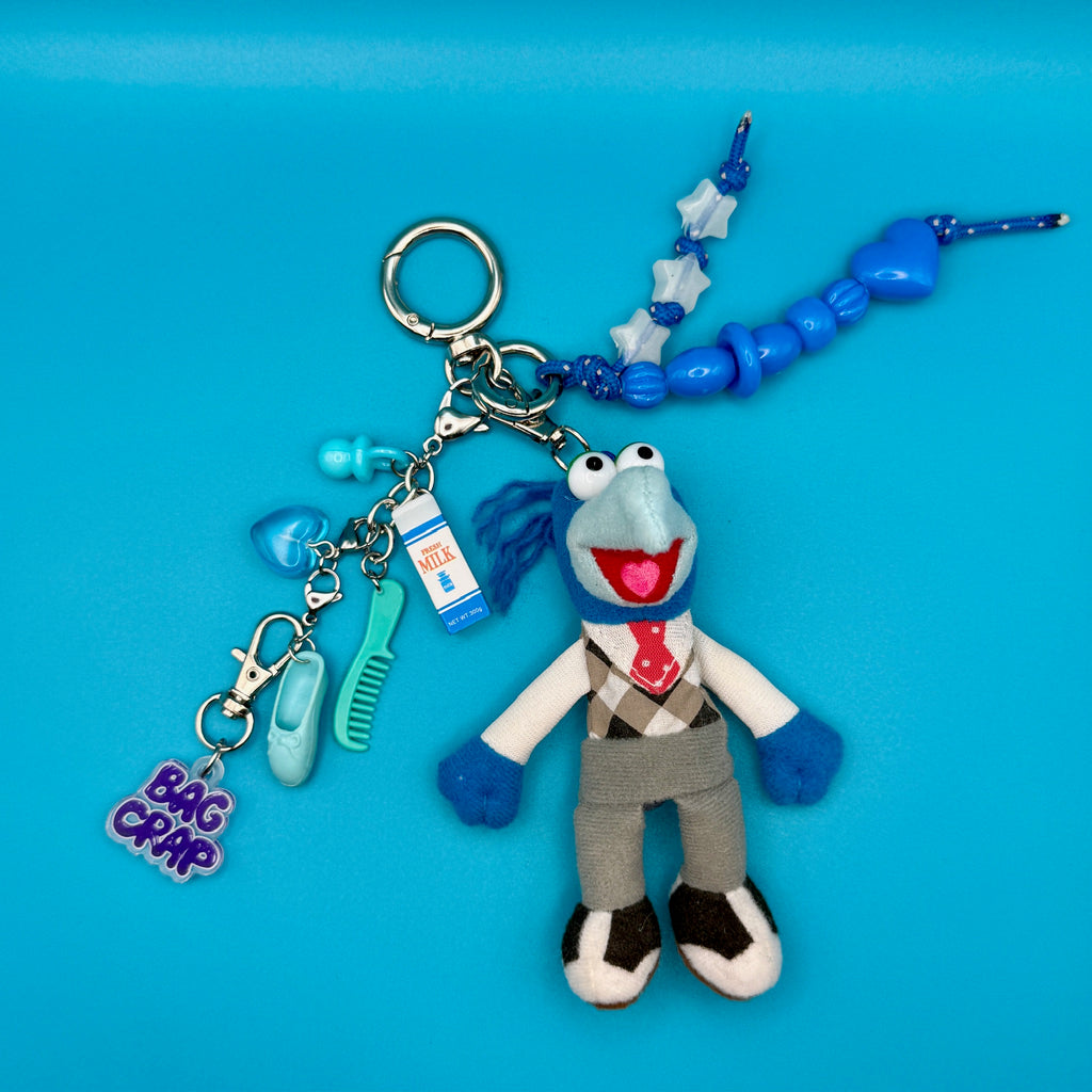 One-of-One Vintage Y2K Keychain Bag Charm Pack — Gonzo, Blue