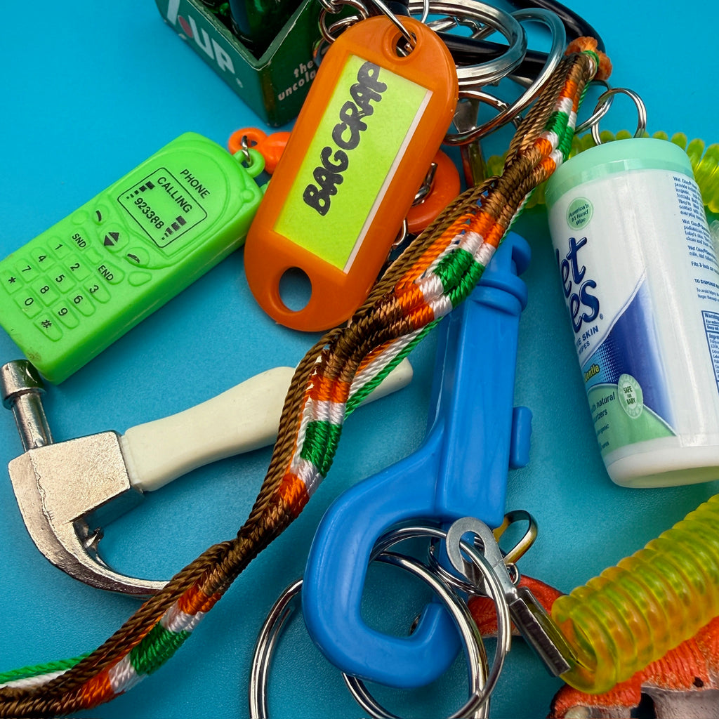 One-of-One 1980s Vintage Keychain Bag Charm Pack — Newport Cigarettes, 7Up
