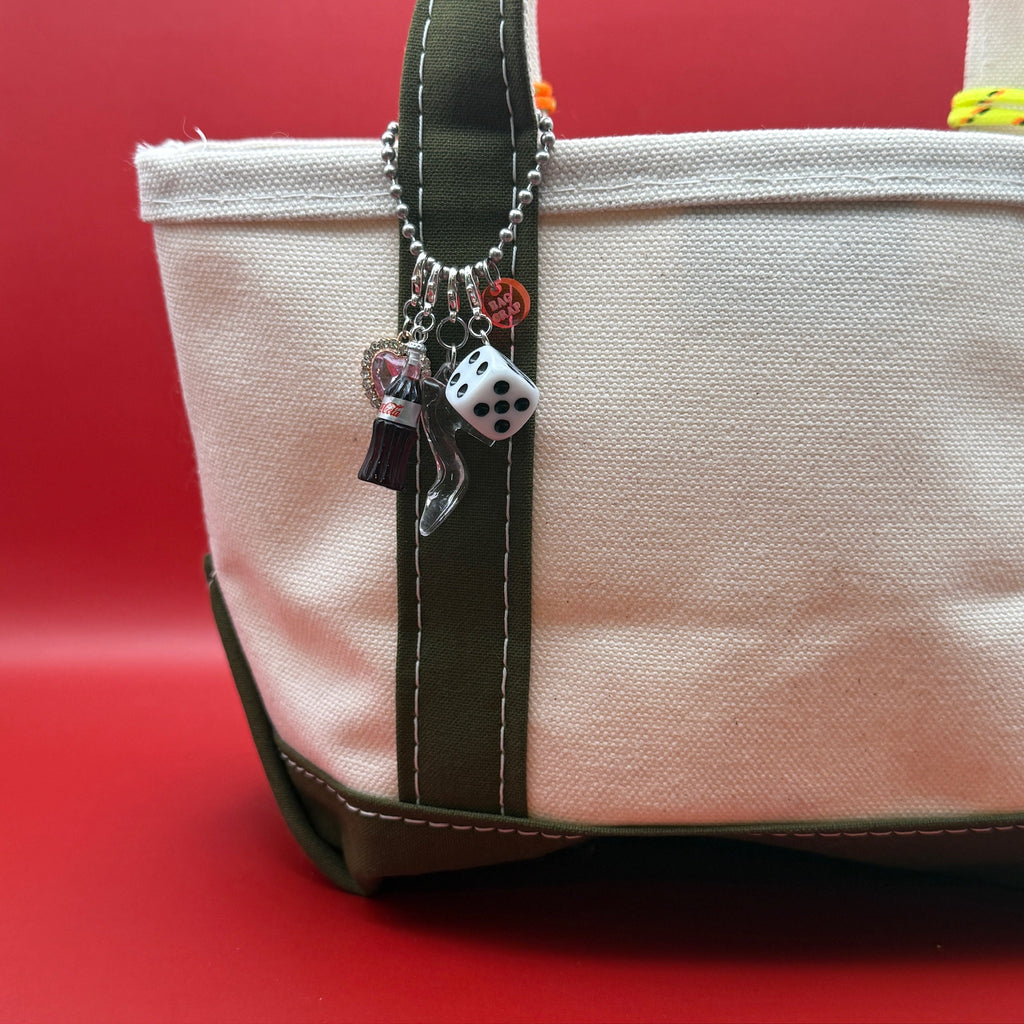 Mini Glass Slipper & Diet Coke Ball Chain Charm