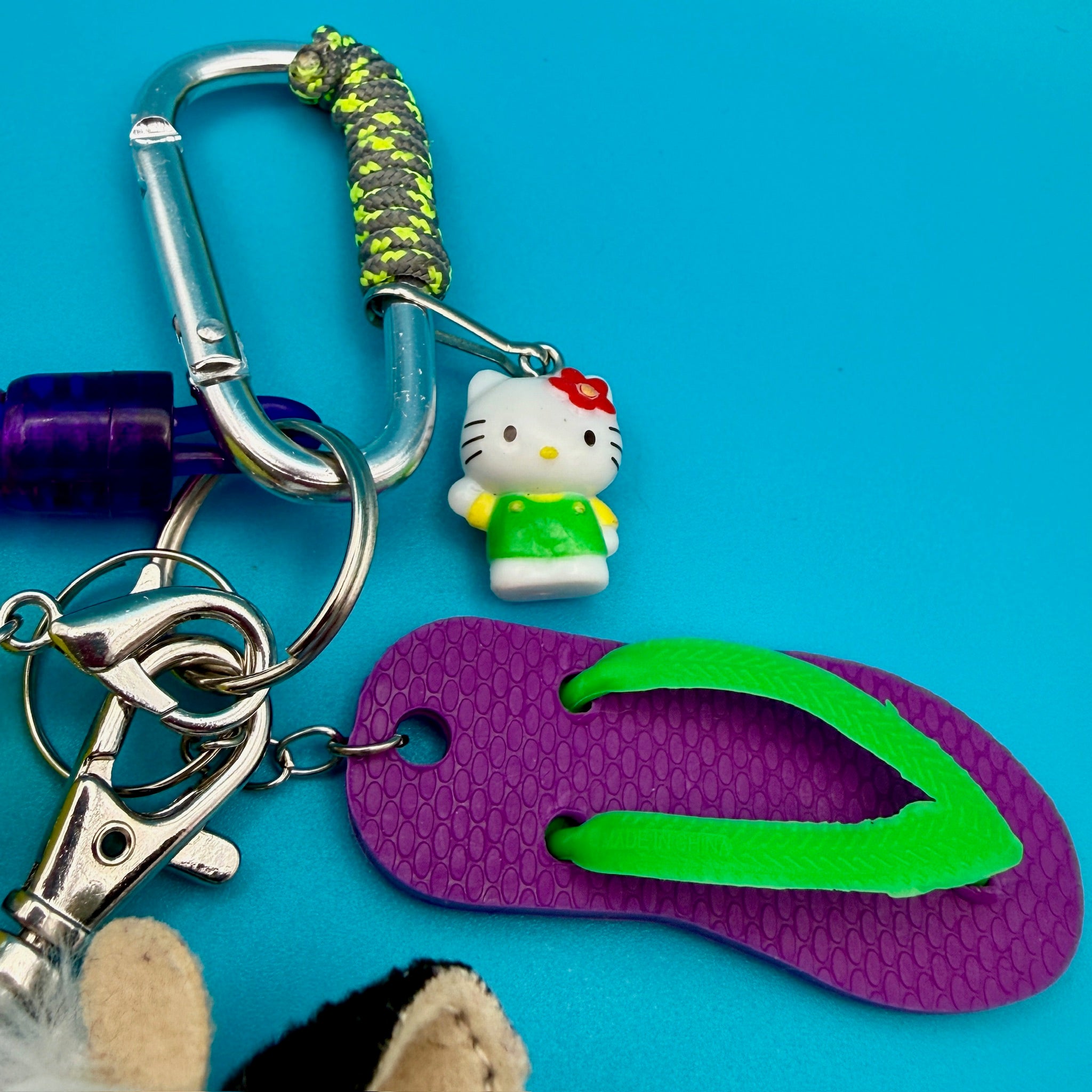 One-of-One 90s     Pack — Super Soaker, Cow, Flip Flop - hello kitty sanrio japan kawaii rare vintage keychain vintage charms for bag nostalgia vintage keychains y2k collectible - Bag Crap