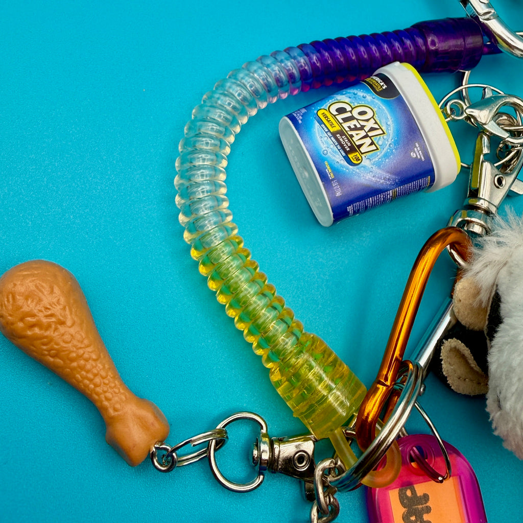 One-of-One 90s Vintage Keychain Bag Charm Pack — Super Soaker, Cow, Flip Flop
