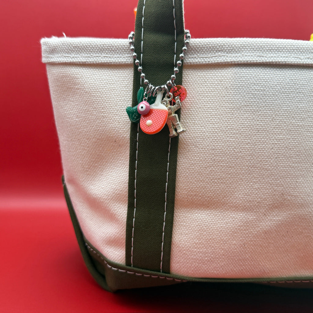 Vintage 1950s Pickleball Evil Eye Charm Chain
