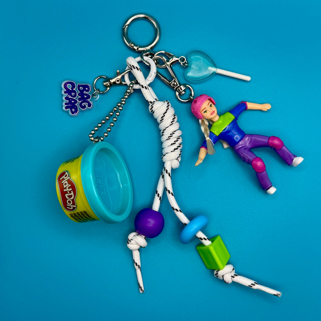 1:1 Y2K Vintage Keychain Bag Charm Pack — Play-Doh, Skateboard Barbie, Lollipop