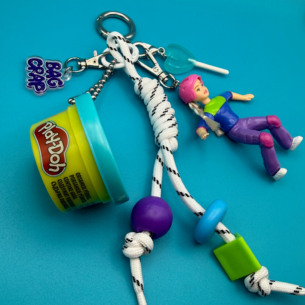1:1 Y2K Vintage Keychain Bag Charm Pack — Play-Doh, Skateboard Barbie, Lollipop