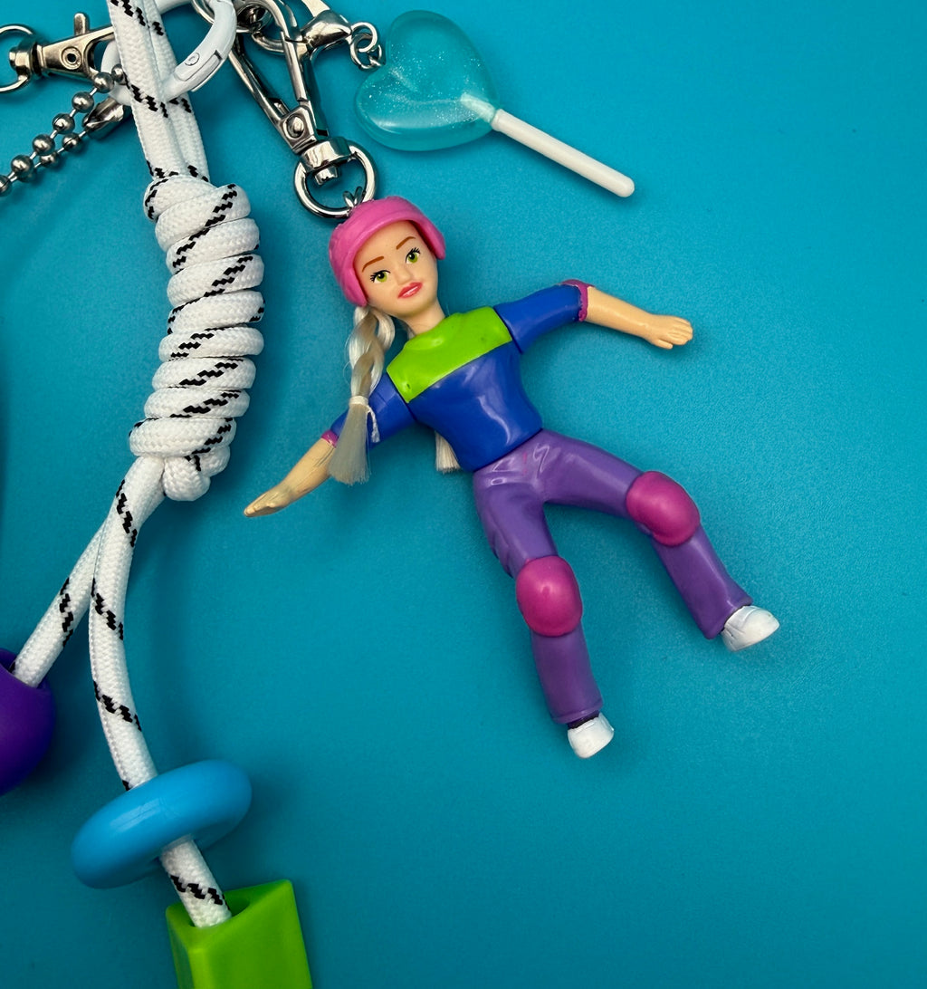 1:1 Y2K Vintage Keychain Bag Charm Pack — Play-Doh, Skateboard Barbie, Lollipop