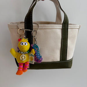 5' Big Bird Plush   with Trinket Necklace -  vintage keychain vintage charms for bag nostalgia vintage keychains y2k collectible - Bag Crap