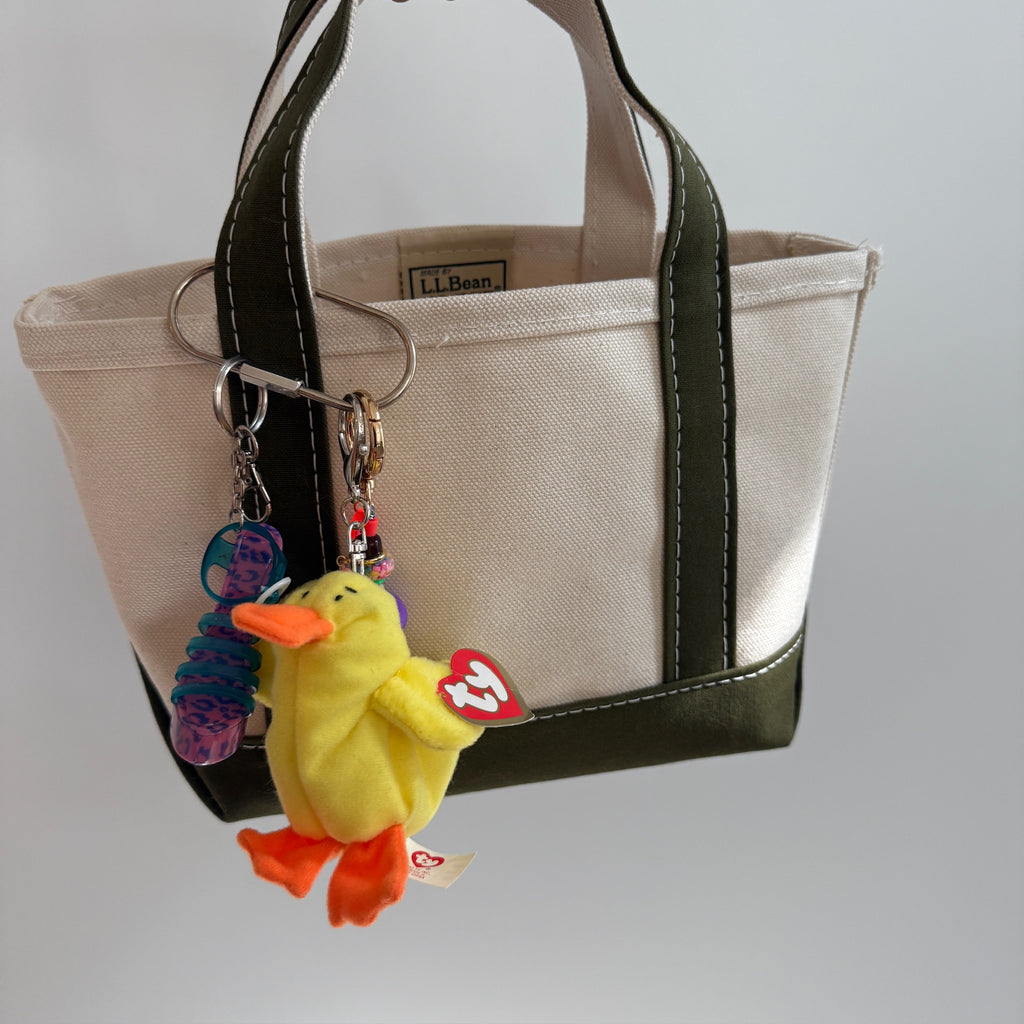 RARE Vintage Teenie Beanie Baby 'Quaks' Duck Charm