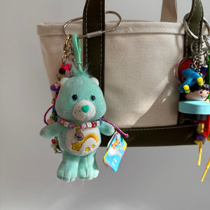 5.5' Care Bear Plush   with Necklace -  vintage keychain vintage charms for bag nostalgia vintage keychains y2k collectible - Bag Crap
